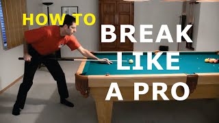 Pool BREAK SHOT Technique Advice  How to Break [upl. by Ientirb589]