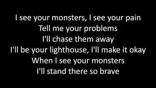 Timeflies  Monsters ft Katie Sky Lyrics [upl. by Felicdad767]