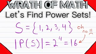 Finding Power Set Examples  Set Theory Subsets and Power Sets [upl. by Doty]