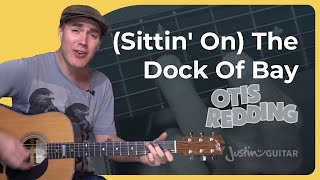 Sittin On The Dock Of The Bay Easy Guitar Lesson  Otis Redding [upl. by Harima]