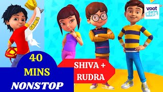 Shiva  Rudra  40 Minutes NonStop  Cartoon Videos For Kids  Voot Kids [upl. by Anohsal]