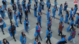 9 Vjetori i Pavarësisë së Kosovës Mehmet Akif College  Flash Mob [upl. by Nerot]