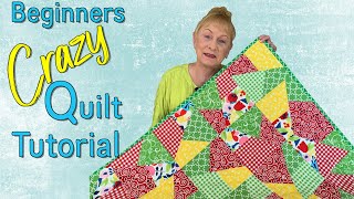 Beginners Crazy Quilt Tutorial  The Sewing Room Channel [upl. by Odilia]