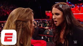 Ronda Rousey gets confrontational with Triple H and Stephanie McMahon at Elimination Chamber  ESPN [upl. by Adrianne29]