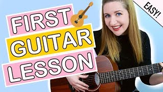 How To Play Guitar  EASY First Guitar Lesson For Beginners [upl. by Ches]