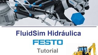 FluidSim Hidráulica  Tutorial  Parte 1 [upl. by Hairahcez534]