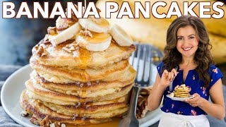 The Best BANANA PANCAKES Recipe [upl. by Atsylak594]