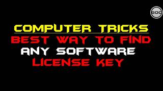 Find Any Software License Key in Windows 7810 Free  Computer Tricks  Gangs Of Coder  2018 [upl. by Fillbert]