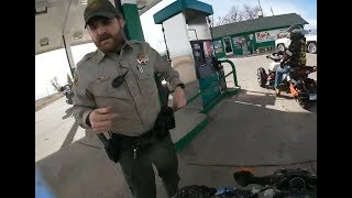 Bikers Take Off On COPS At The Gas Station  Bikes VS Cops 25 [upl. by Dyolf]