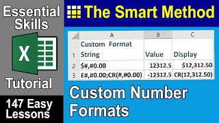 44 Use Excel Custom Number Formats to apply ANY number format [upl. by Gunthar261]