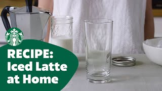 Recipe Iced Latte At Home [upl. by Auqinot550]