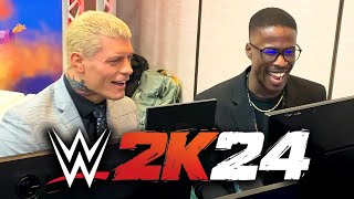 I Played WWE 2K24 vs CODY RHODES [upl. by Nnylarac]