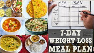 Weightloss Diet Plan for full week  7 days weightloss diet plan  lose 35kg weight [upl. by Rickard]