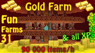 Simple yet Powerful Gold Farm for Minecraft Fun Farms 31 [upl. by Soigroeg]