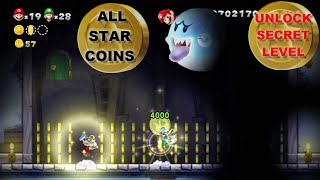 New Super Mario Bros U Deluxe Soda Jungle  WhichWay Labyrinth Star Coins  Secret Level Unlock [upl. by Sergeant441]