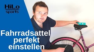 Fahrradsattel einstellen Höhe und Neigung perfekt auf dich abgestimmt [upl. by Ahsiened426]