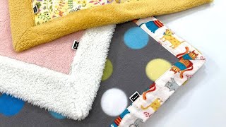 DIY Self Binding PLUSH BLANKET [upl. by Acissehc708]