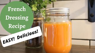 FRENCH SALAD DRESSING RECIPE  Simple Homemade Method Using Ketchup Oil and Vinegar [upl. by Ronni]