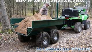 MUTS ATV Dump Trailer   Heavy Duty  2000 lb Capacity  Tandem Axle  Walking Beam [upl. by Einahpit]