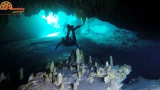 Cenote diving Dreamgate Mexico [upl. by Liddie]