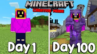 I Survived 100 Days Of Minecraft In Creative Mode And Heres What Happened [upl. by Anneh]