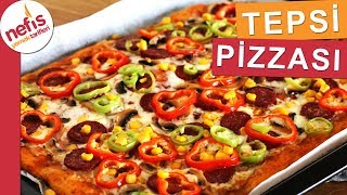 15 Dakikada Anne Usulü TEPSİ PİZZASI  En Kolay Pizza Tarifi [upl. by Ainar984]