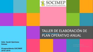 Taller Elaboración de Plan Operativo Anual POA [upl. by Noemis]