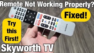 Skyworth TV Remote Not Working One or Several Buttons Not Working Ghosting FIXED [upl. by Ahsiekat]