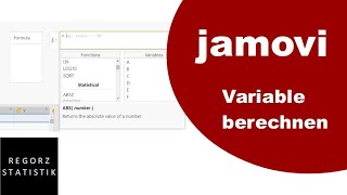 jamovi Tutorial deutsch Variable berechnen [upl. by Legna]