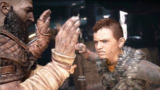 God of War 4 Atreus Gets Angry Awakens Spartan Rage Kratos Son PS4 2018 [upl. by Alitta125]