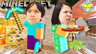 Mommy Plays Minecraft For The First Time And Wins Lets Play Minecraft Ryan Vs Mommy [upl. by Wallford]