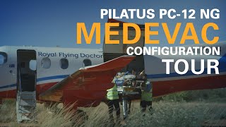 Tour of the Pilatus PC12 Medevac Air Ambulance Configuration [upl. by Llerod]