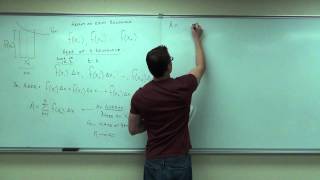 Calculus 1 Lecture 43 Area Under a Curve Limit Approach Riemann Sums [upl. by Benjy756]