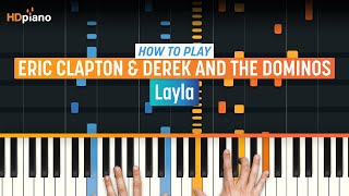 How to Play quotLaylaquot by Eric Clapton Derek and the Dominos  HDpiano Part 1 Piano Tutorial [upl. by Hollinger]