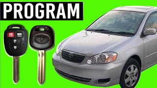 How To Program a Toyota Corolla Key 20052019 [upl. by Nednil65]