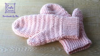 Easy Crochet Mittens Pattern For Beginners [upl. by Zaremski]