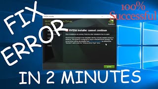 How To Fix NVIDIA Installer Cannot Continue ERROR FIX  DCHStandard Driver Is Not Compatible [upl. by Nolram781]