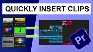 How to Quickly Insert Clips Between Other Clips in Adobe Premiere Pro CC [upl. by Lonyer]