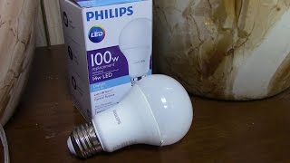 Review Philips LED Light Bulb 100w [upl. by Airdnoed]