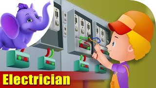 Electrician  Rhymes on Profession [upl. by Kemppe227]