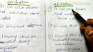 Difference between verification and validationlecture47SE [upl. by Rosen]