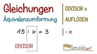 Gleichungen  Divisor x auflösen durch Umformung [upl. by Ajuna]