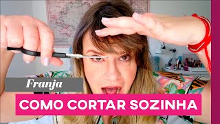 Como cortar a FRANJA sozinha em casa  Marina Fabri [upl. by Eicul]