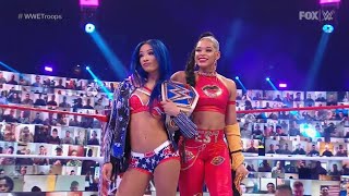 Sasha Banks amp Bianca Belair vs Natalya amp Bayley Full Match  Tribute to the Troops 2021 [upl. by Samoht40]