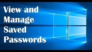 1 MIN TECH TIPS View and manage saved passwords in Windows 10 [upl. by Seagrave]