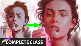 Procreate From Shapes to Portrait COMPLETE CLASS in Procreate by Haze Long [upl. by Sadnalor]