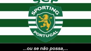 Hino do Sporting CP Letra  Himno de Sporting de Lisboa Letra [upl. by Ttihw87]