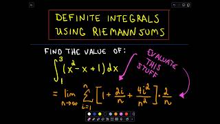 ❖ Calculating a Definite Integral Using Riemann Sums  Part 2 ❖ [upl. by Ree14]