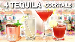 4 Easy TEQUILA Cocktails  Cocktail Recipes [upl. by Jackie844]