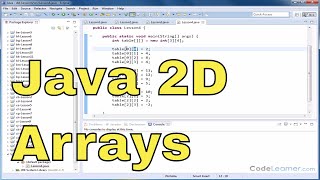 Java Tutorial  04  Two Dimensional Arrays [upl. by Anib]